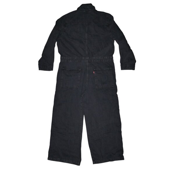 Free People x Levi's Womens Size XL Long Sleeve Denim Coveralls Black Wash NWT - Picture 7 of 15